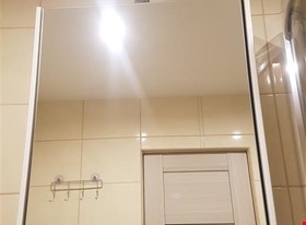 Anatolijs - darbu piemēri: Vannas istabas skapis ar apgaismojumu  - foto Nr.1